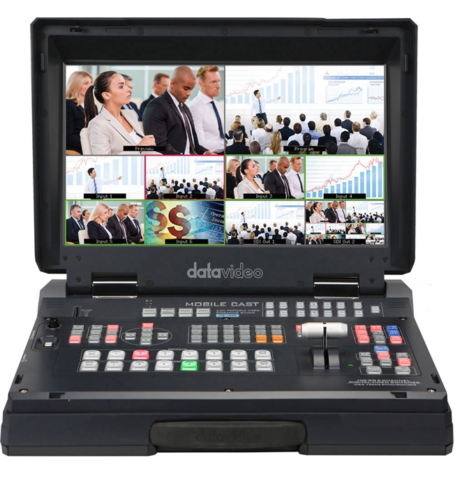 Datavideo HS-1300 6-Channel HD Portable Video  Recording Streaming Living Switching 5-in-1 Virtual Studio