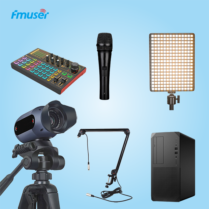 FMUSER PE Podcast Equipment Package For Audio Station or Live Video Streaming